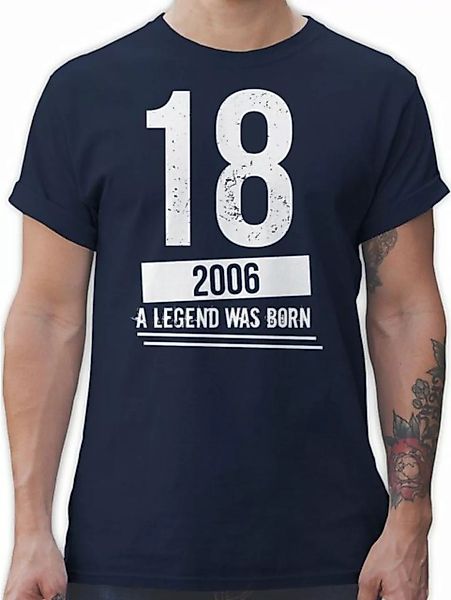 Shirtracer T-Shirt Achtzehnter Geburtstag 2006 18. Geburtstag günstig online kaufen