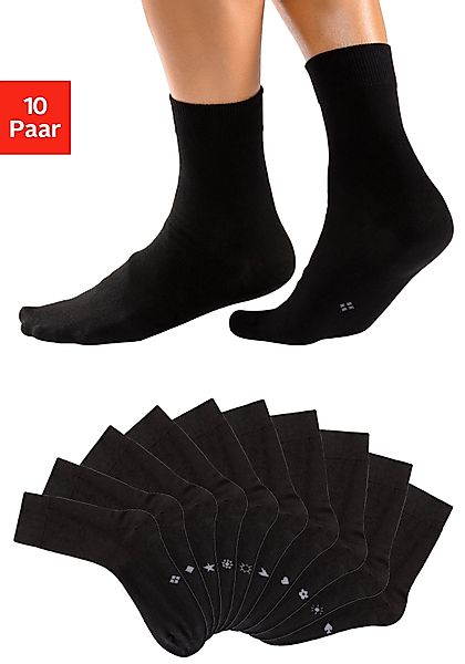 H.I.S Basicsocken (Packung, 10-Paar) mit eingestrickten günstig online kaufen