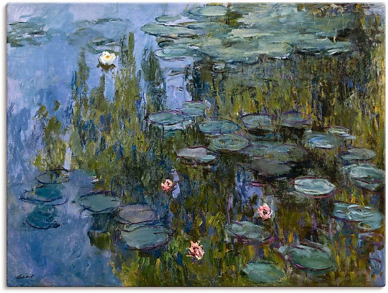 Artland Wandbild "Seerosen (Nympheas). 1918/1921." 1 Stk. tlg. als Leinwand günstig online kaufen
