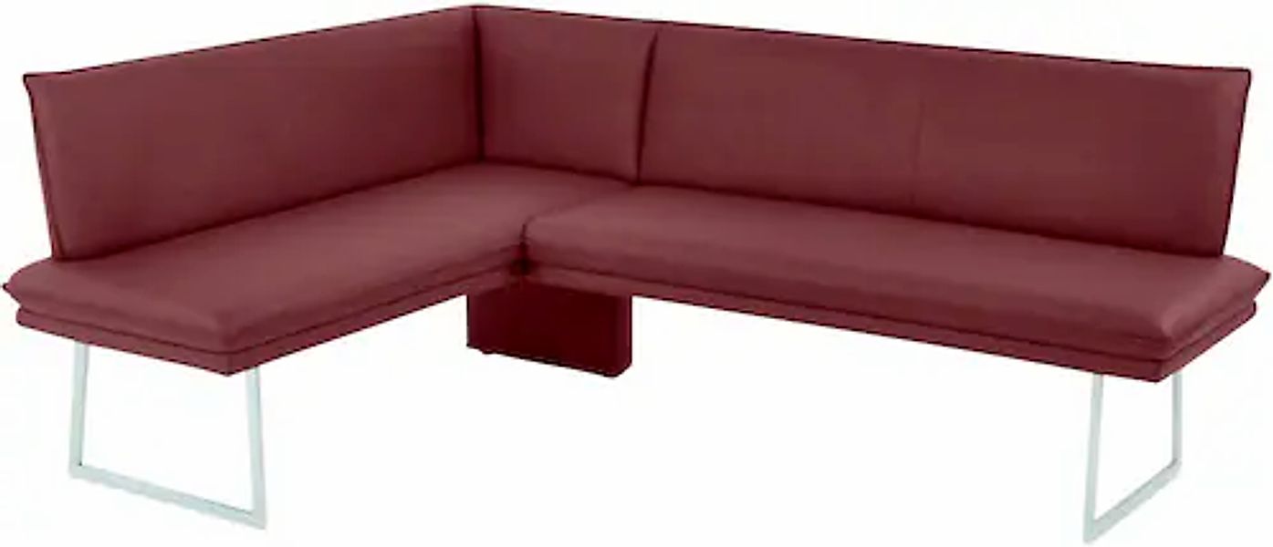 K+W Komfort & Wohnen Eckbank mit Sattlernaht und schmaler Kufe, langer Sche günstig online kaufen