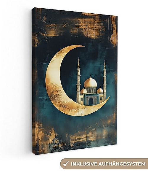 OneMillionCanvasses® Leinwandbild Moschee - Mondsichel - Gold - Ramadan - I günstig online kaufen
