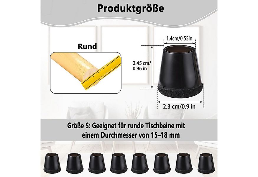 FOUORTUNATE-BEE Stuhlhusse Stuhlbeinkappen, Stuhlbeinschoner mit Filz, Schw günstig online kaufen