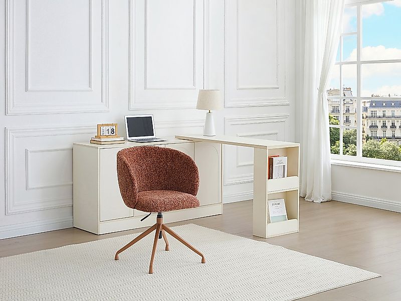 Bürostuhl - Textilstoff - Terrakotta - Höhenverstellbar - DUMALI günstig online kaufen