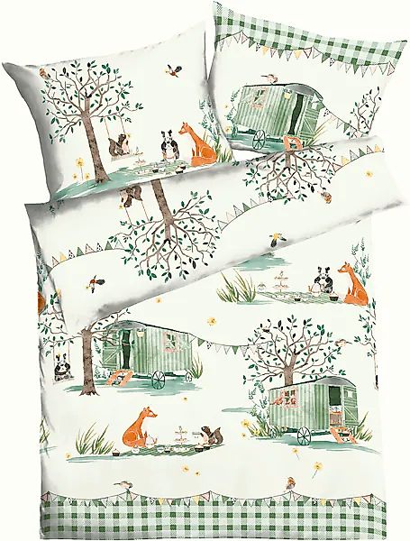 Kaeppel Kinderbettwäsche »Picknick«, Mit Tieren günstig online kaufen