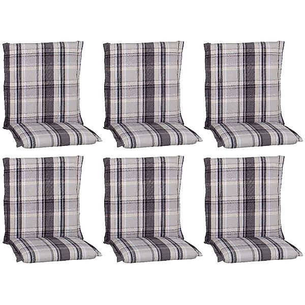 Beo Sitzauflage Niedriglehner Atika 6er Set Karo Beige günstig online kaufen