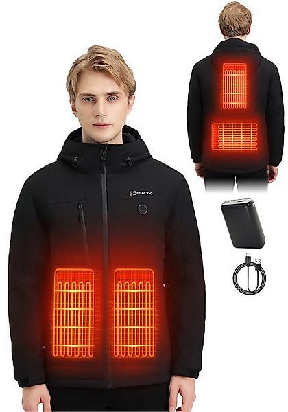 Mincoo Funktionsjacke Beheizbare Jacke für Herren mit 18400mAh Powerbank 3 günstig online kaufen