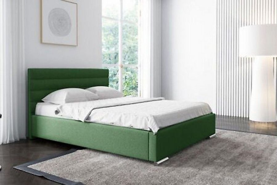 JVmoebel Polsterbett Doppel Hotel Bett Schlafzimmer Betten Bettrahmen Grau, günstig online kaufen