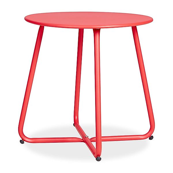 Homestyle4u Beistelltisch Gartentisch Rund Metall Balkontisch günstig online kaufen
