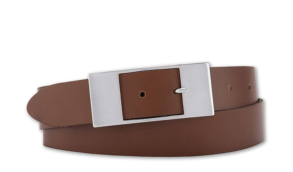 BERND GÖTZ Ledergürtel Ledergürtel mit flacher Rechteckschließe in matter O günstig online kaufen