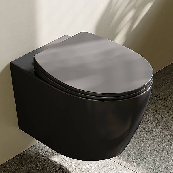 HOROW Tiefspül-WC Hänge WC Spülrandlos Toilette, günstig online kaufen