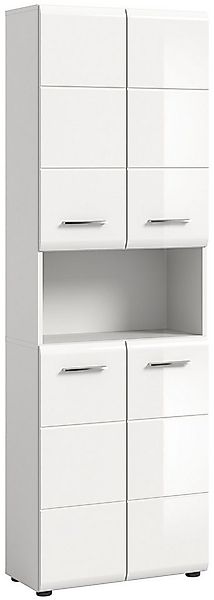 xonox.home Hochschrank Ice Weiß Hochglanz Melamin Modern 60x185x30 cm günstig online kaufen