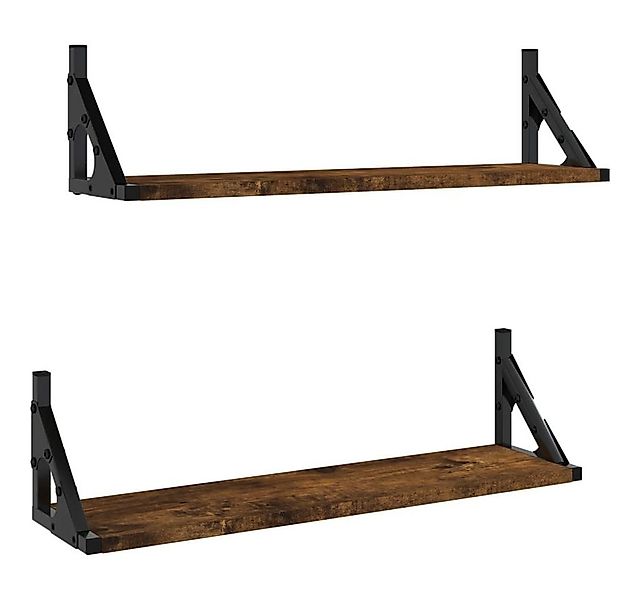 vidaXL Regal Wandregale 2 Stk. Räuchereiche 60x15x15,5 cm, 2-tlg. günstig online kaufen