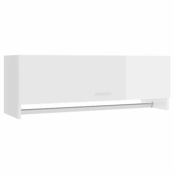 vidaXL Kleiderschrank Hochglanz-Weiß 100x32,5x35 cm Holzwerkstoff günstig online kaufen