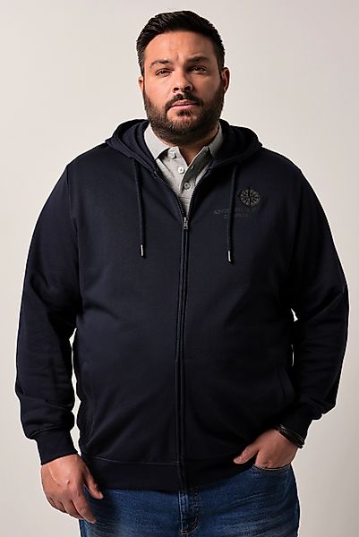 Men Plus Fleecejacke Men+ Kapuzen-Sweatjacke Print günstig online kaufen