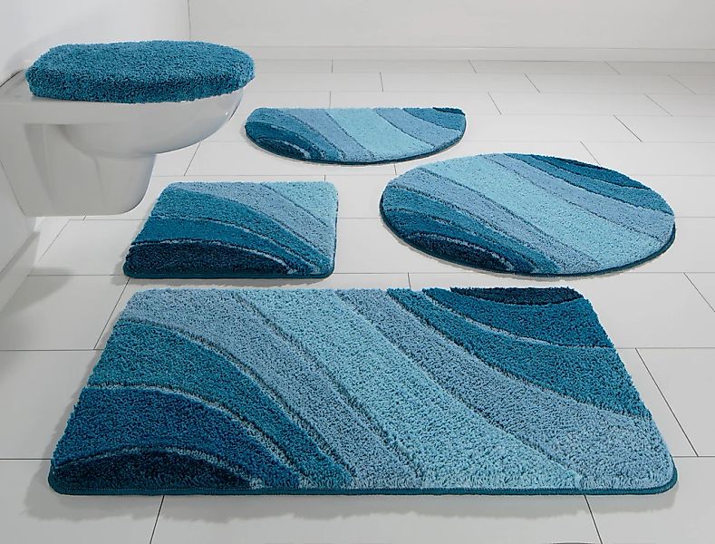 OTTO home Badematte "Josie, Badvorleger, Badezimmer Teppich" Höhe 20 mm rut günstig online kaufen