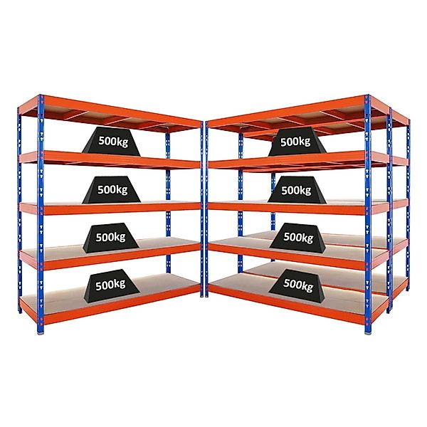 PROREGAL Mega Deal 3x Profi Schwerlastregal Rhino HxBxT 200x200x60cm 5 Span günstig online kaufen