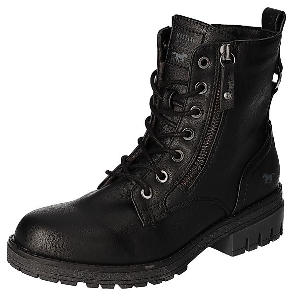 Mustang Shoes Schnürboots, Schnürstiefelette, Blockabsatz, mit günstig online kaufen