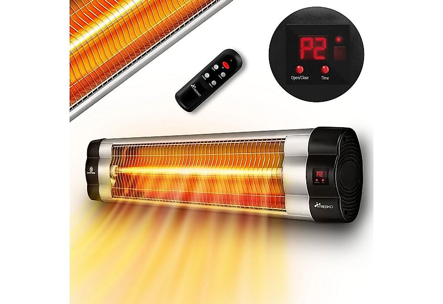 TRESKO Heizstrahler Infrarot Heizstrahler mit Fernbedienung, 3 Stufen & LED günstig online kaufen