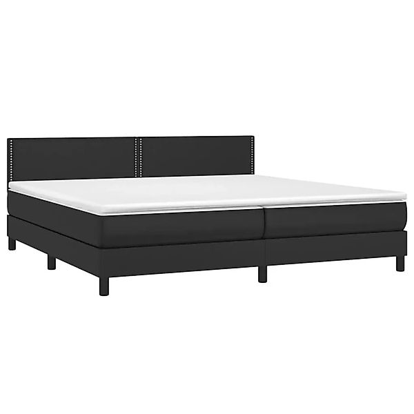 vidaXL Boxspringbett mit Matratze Schwarz 200x200 cm Kunstleder 3141083 günstig online kaufen