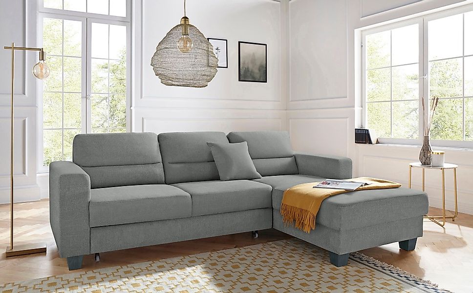 TRENDMANUFAKTUR Ecksofa »Chamber, zeitlos und modern, bequem mit hohem Sitz günstig online kaufen