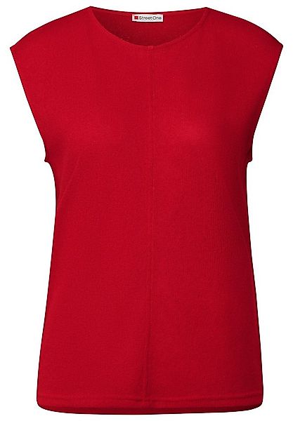STREET ONE T-Shirt – Ärmelloses Top in Strick-Optik mit Rundhalsausschnitt günstig online kaufen