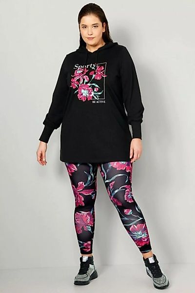 Angel of Style Sweatshirt Long-Hoodie Kapuzensweater Blumen-Motiv Langarm günstig online kaufen