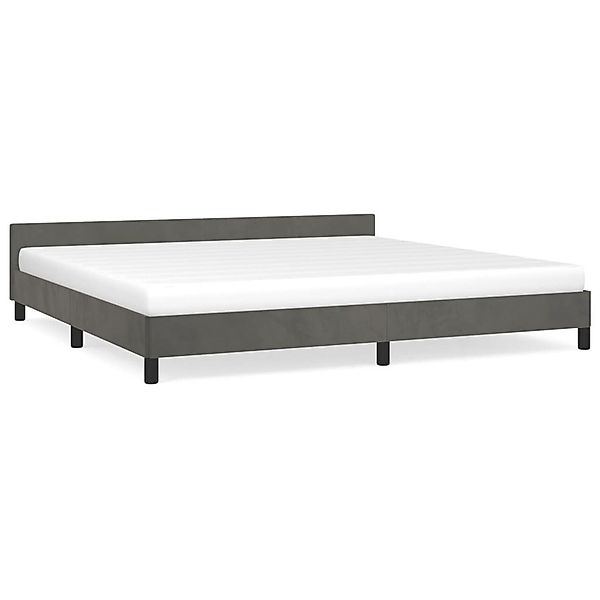 furnicato Bettgestell ohne Matratze Dunkelgrau 200x200 günstig online kaufen