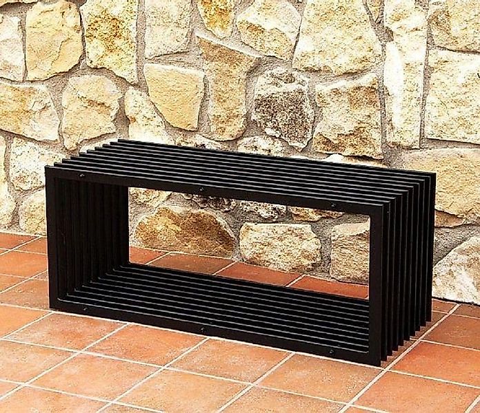 DanDiBo Gartenbank Metall Wetterfest Schwarz 100 günstig online kaufen