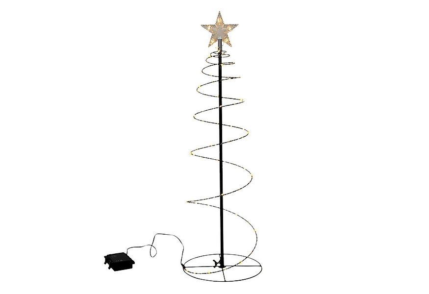 Spetebo LED Dekofigur Spiral Lichterbaum schwarz für Außen 60 cm, für Innen günstig online kaufen