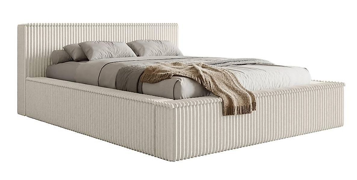 NADUVI Collection | Bettgestell Rafe Rippenstoff 140 x 200 cm günstig online kaufen