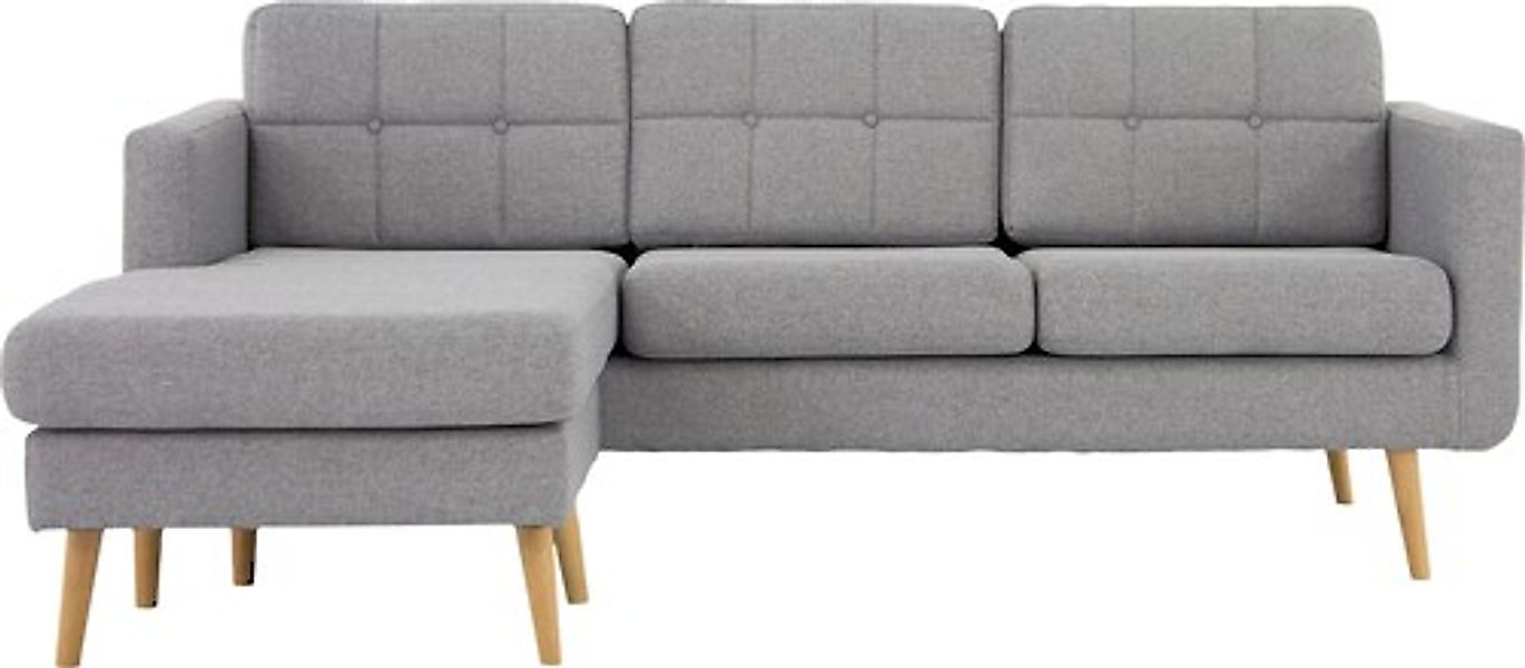 Home affaire Ecksofa "Brest L-Form", mit Knopfheftung und Steppung im Rücke günstig online kaufen