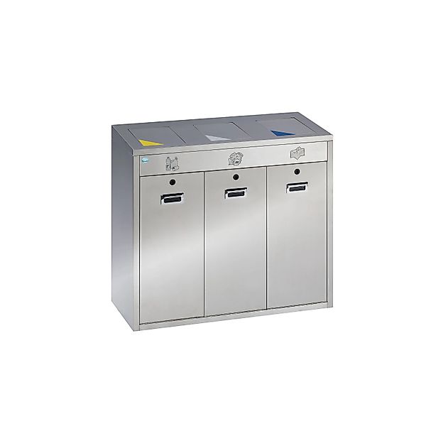 PROREGAL Wertstoffsortiersystem Mit 3 Einwurfklappen 144 Liter HxBxT 92 x 1 günstig online kaufen