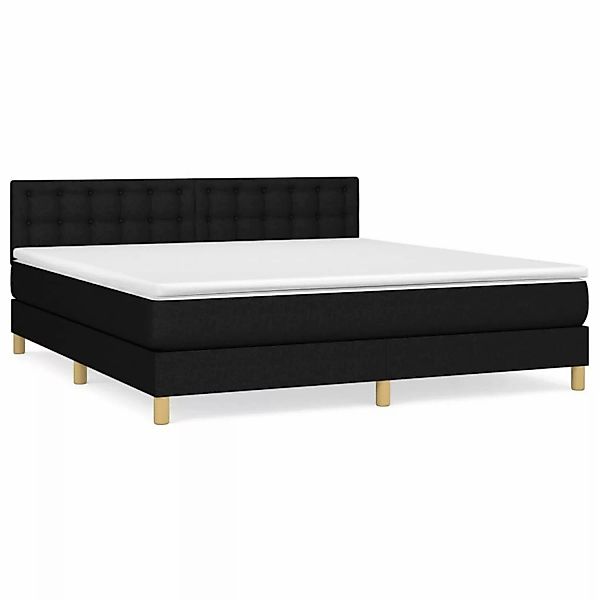 vidaXL Boxspringbett mit Matratze Schwarz 180x200 cm Stoff1378708 günstig online kaufen