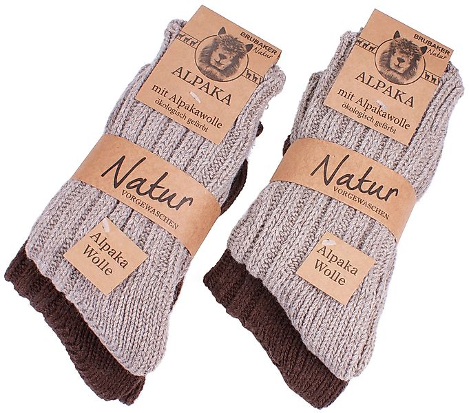 BRUBAKER Kuschelsocken warme dicke Alpaka Socken günstig online kaufen