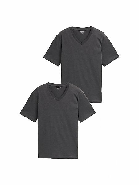TOM TAILOR T-Shirt Packung, 2 Stk. tlg. mit V-Ausschnitt, Doppelpack günstig online kaufen