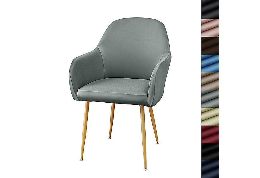 Coonoor Stuhlhusse Stretch Samt Stuhlhussen 1er Set Universal Sesselbezug S günstig online kaufen