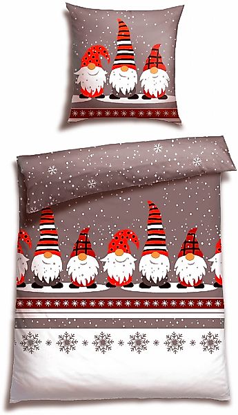 Schiesser Bettwäsche "Wichtel aus weicher Baumwolle mit coolem Winter-Print günstig online kaufen