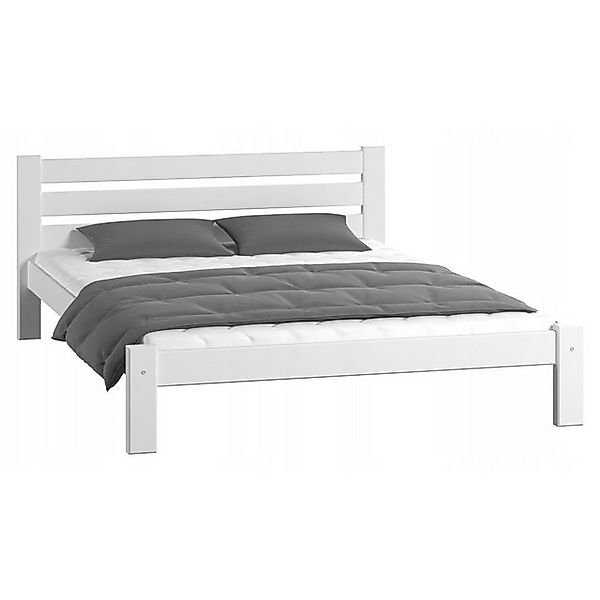 Home Collective Holzbett Einzelbett Massivholz Bett mit Massive Bettbeine & günstig online kaufen