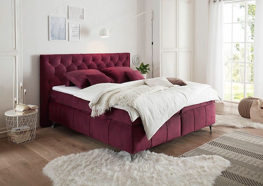 ED EXCITING DESIGN Boxspringbett "Pembroke", inkl. Topper günstig online kaufen