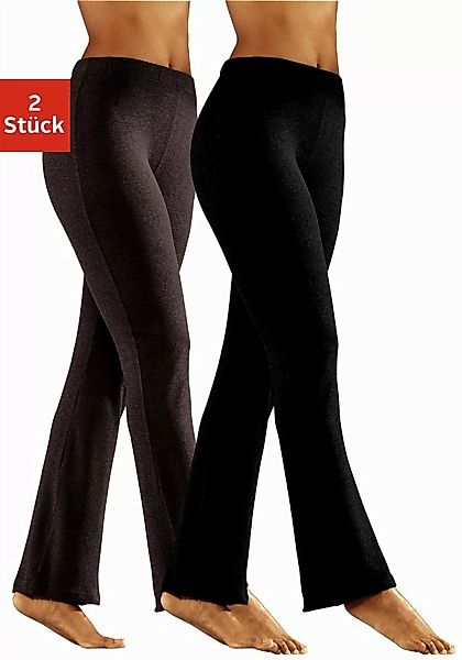 Vivance active Jazzpants, (2er-Pack), mit leicht ausgestelltem Bein, Lounge günstig online kaufen