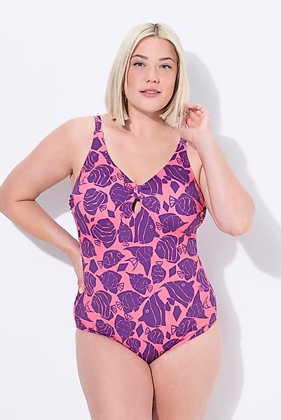 Ulla Popken Badeanzug Badeanzug Fische Softcups günstig online kaufen