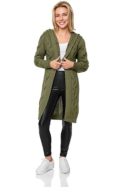 Worldclassca Kapuzenstrickjacke Worldclassca lange Strickjacke Zopfmuster günstig online kaufen