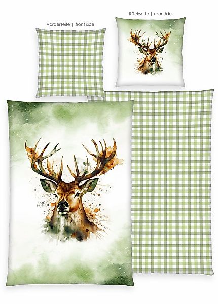 Herding Young Collection Bettwäsche "Young Collection Hirsch" 2 Stk. in tol günstig online kaufen