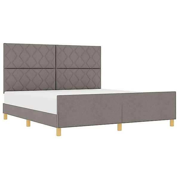 vidaXL Bett Bettgestell Taupe 180x200 cm Stoff (1-tlg) günstig online kaufen