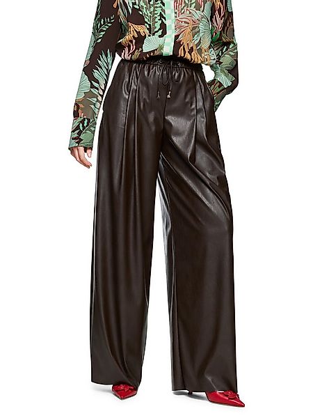 Marc Cain Palazzohose Romantic Tresaures Premium Damenmode aus Kunstleder, günstig online kaufen