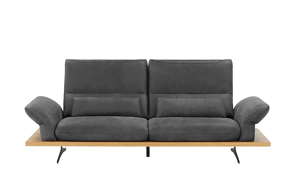 W.SCHILLIG Leder Sofa  Imperia - grau - 240 cm - 71 cm - 99 cm - Polstermöb günstig online kaufen