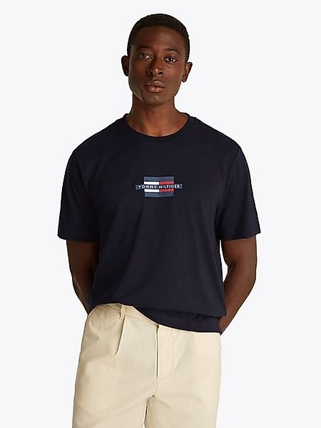 Tommy Hilfiger Kurzarmshirt FLAG BOX TEE Mit Rundhalsausschnitt günstig online kaufen