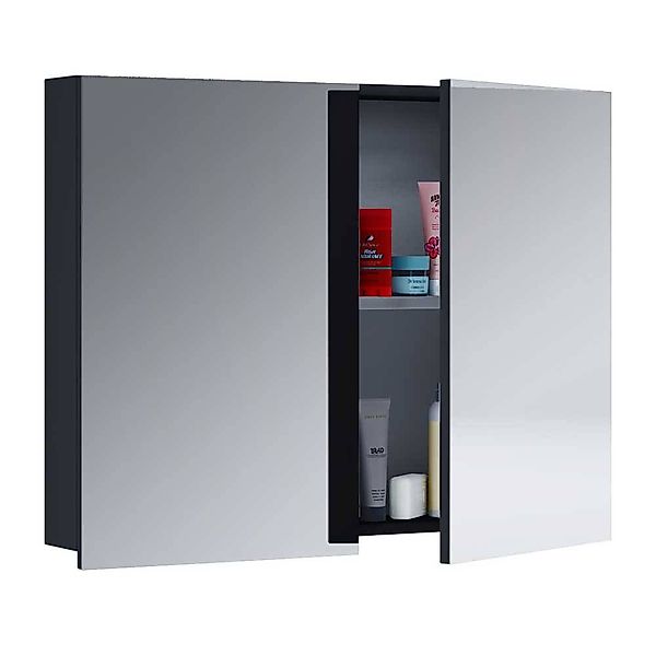 Badezimmer Spiegelschrank günstig in Schwarz die Wandmontage günstig online kaufen