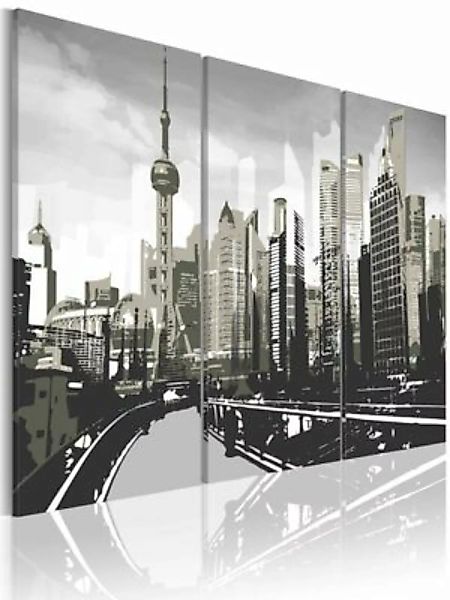 artgeist Wandbild Shanghai in Grau schwarz/grau Gr. 60 x 40 günstig online kaufen