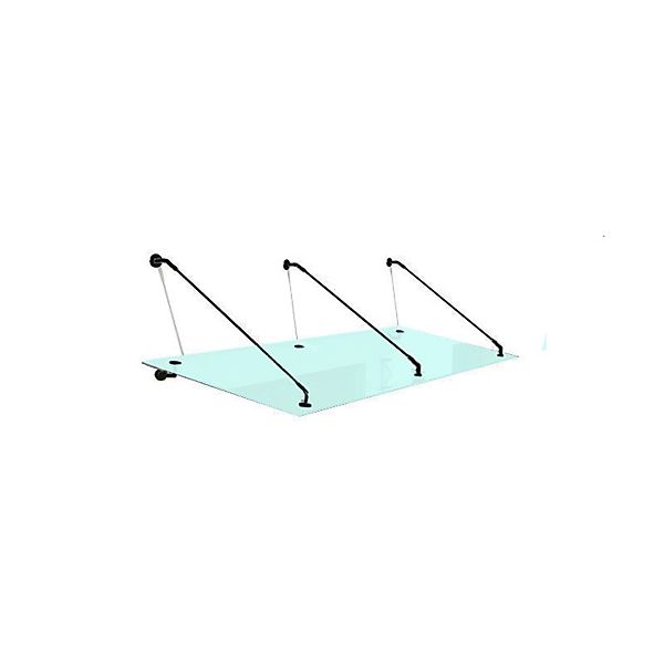 Glaszentrum Hagen STB 200x90 cm Glasvordach inkl. Halter Ral7016 Milchglas günstig online kaufen